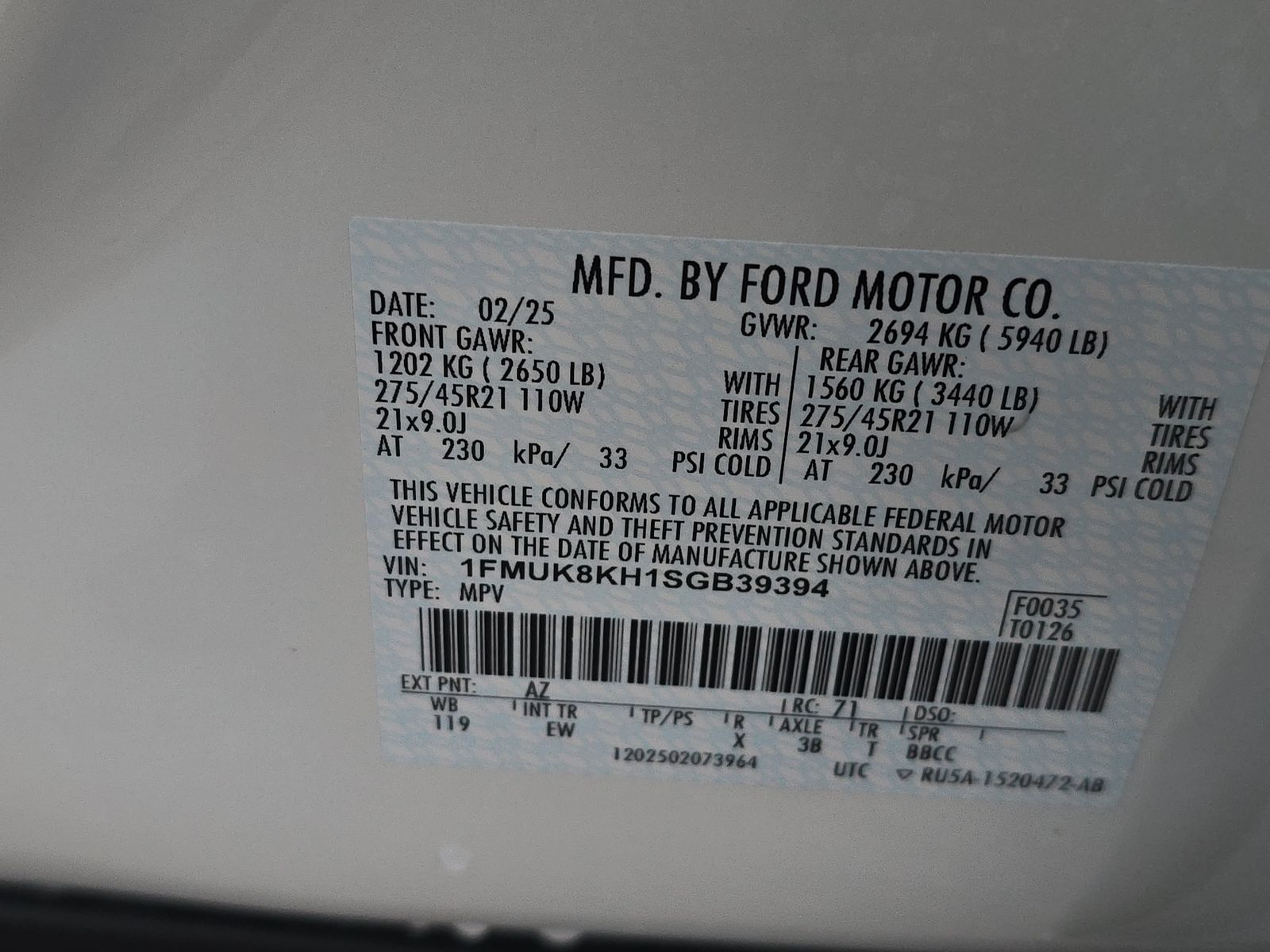 2025 Ford Explorer ST-Line AWD