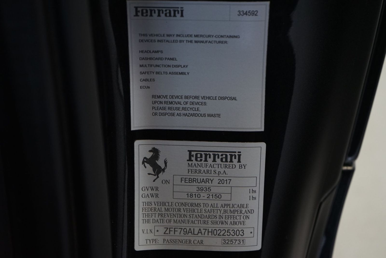 2017 Ferrari 488 GTB RWD