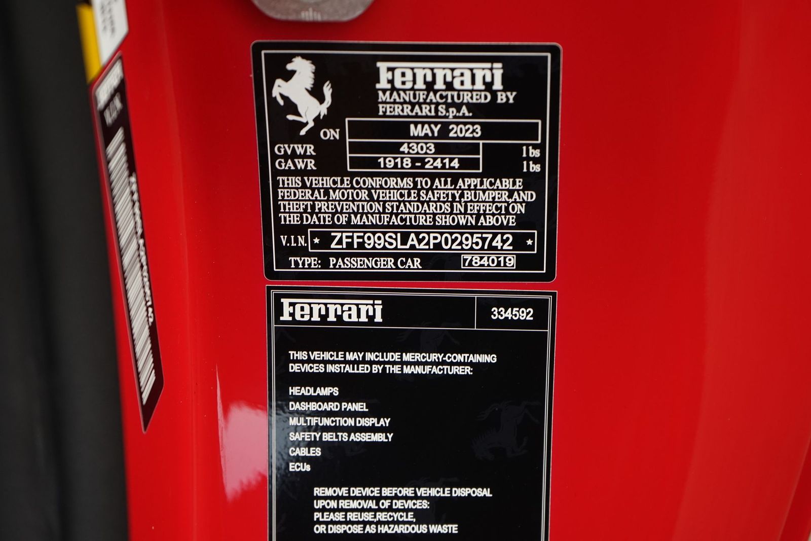 2023 Ferrari 296 GTB Base RWD