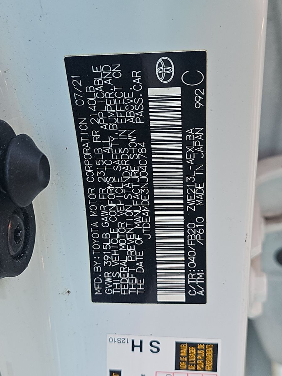 2022 Toyota Corolla Hybrid LE FWD