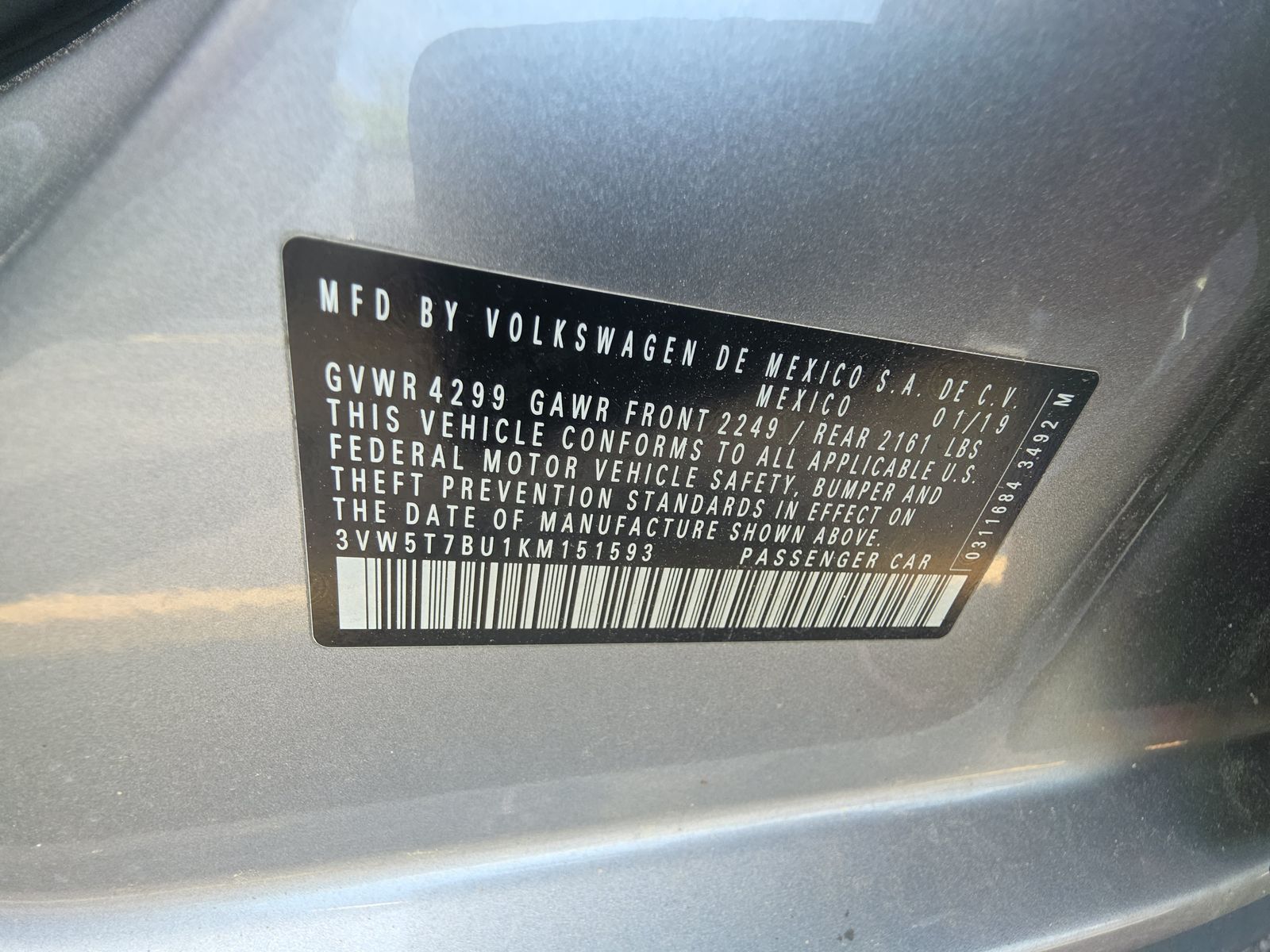 2019 Volkswagen Jetta 2.0T GLI Autobahn FWD