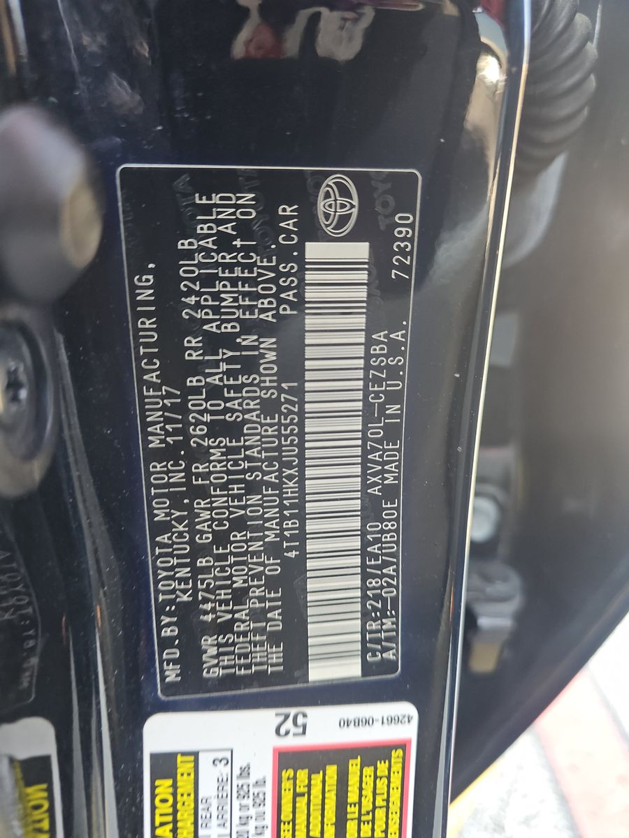 2018 Toyota Camry SE FWD