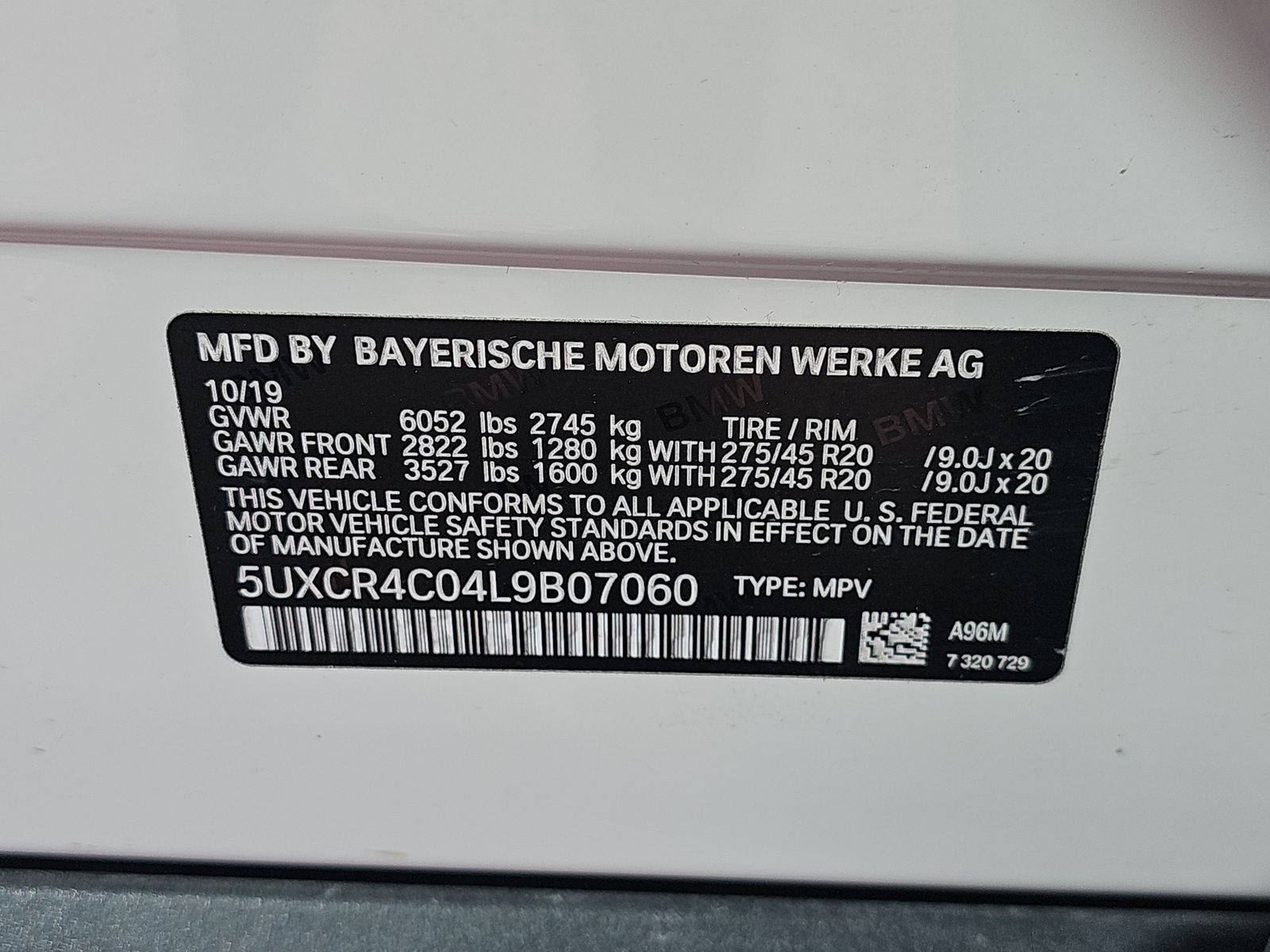2020 BMW X5 sDrive40i RWD