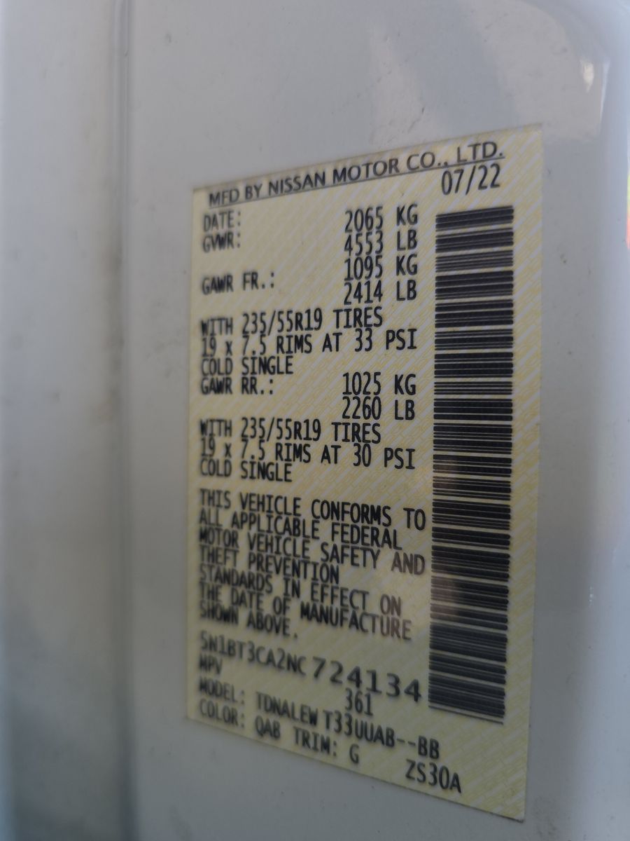 2022 Nissan Rogue SL FWD