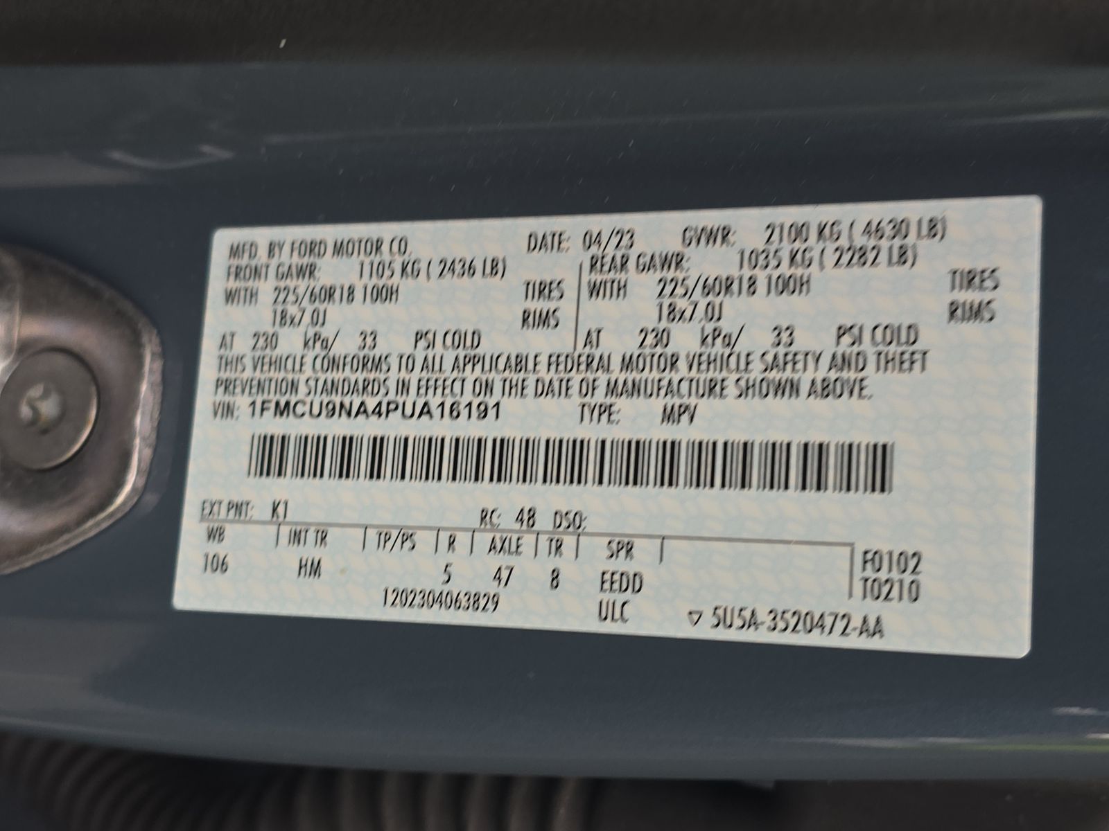 2023 Ford Escape ST-Line Select AWD