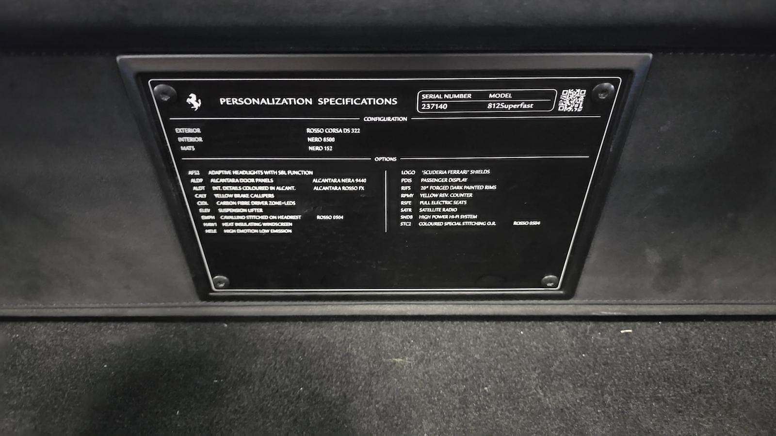 2018 Ferrari 812 Superfast RWD