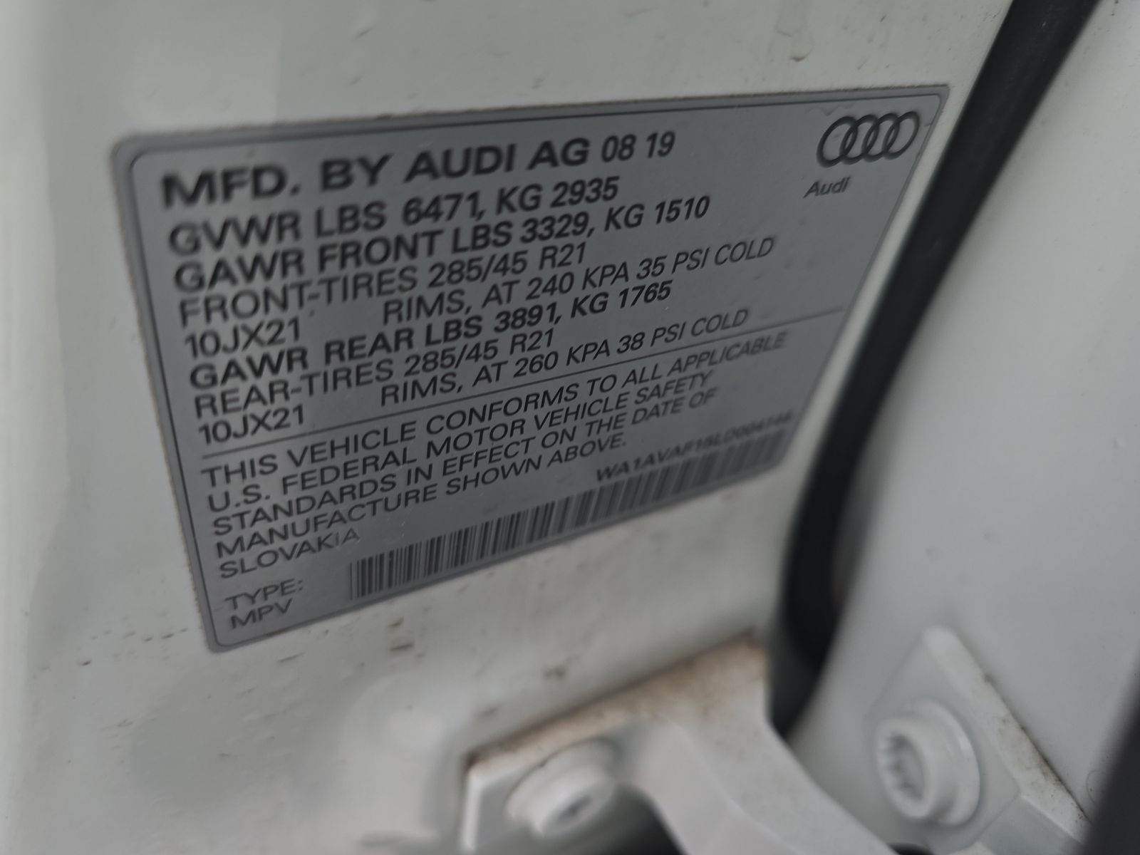 2020 Audi Q8 Premium AWD