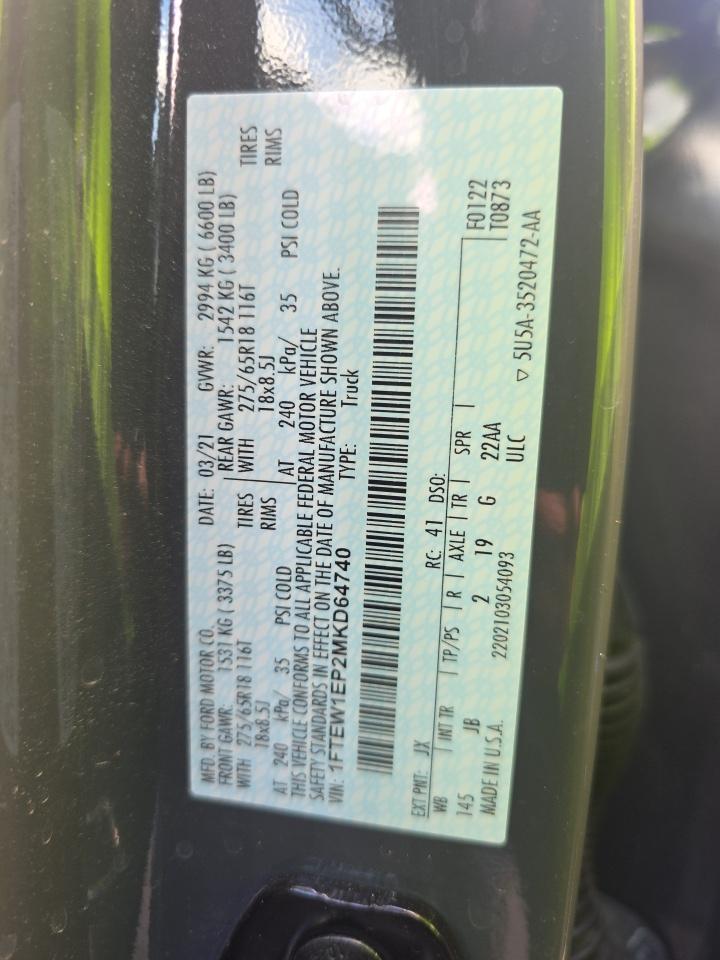 2021 Ford F-150 XL AWD