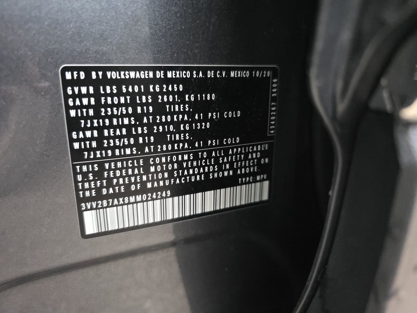 2021 Volkswagen Tiguan 2.0T SE AWD