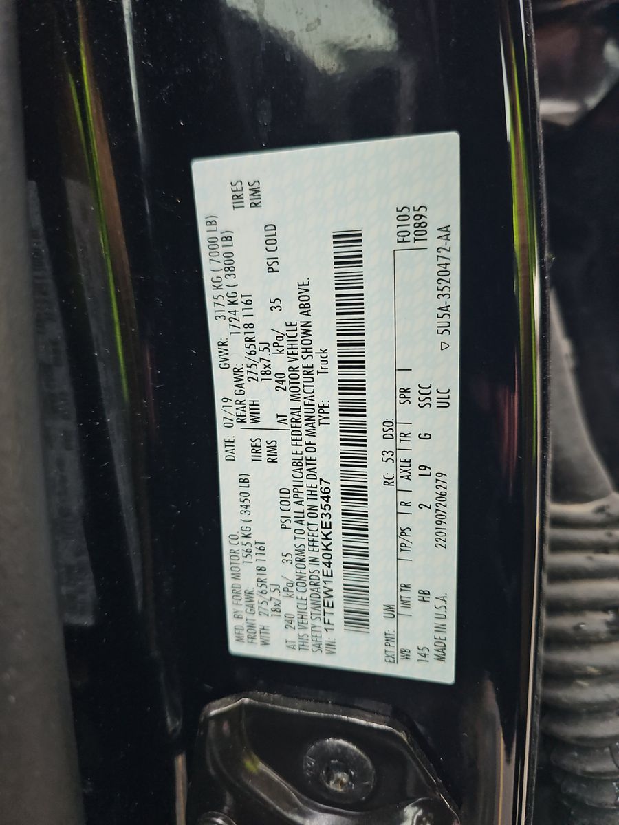 2019 Ford F-150 Lariat AWD