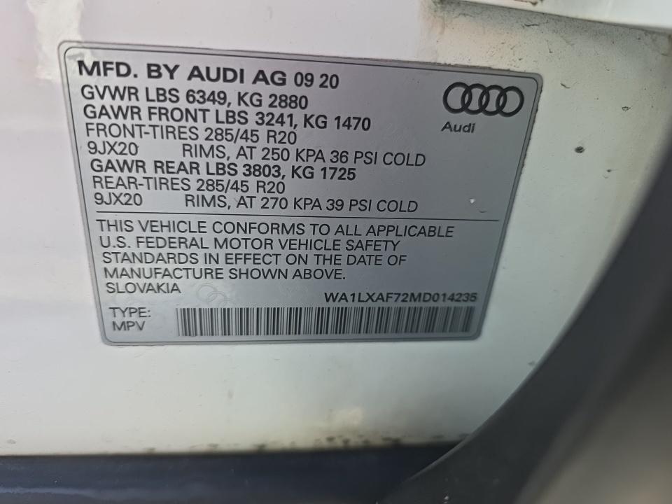 2021 Audi Q7 3.0T Premium Plus AWD