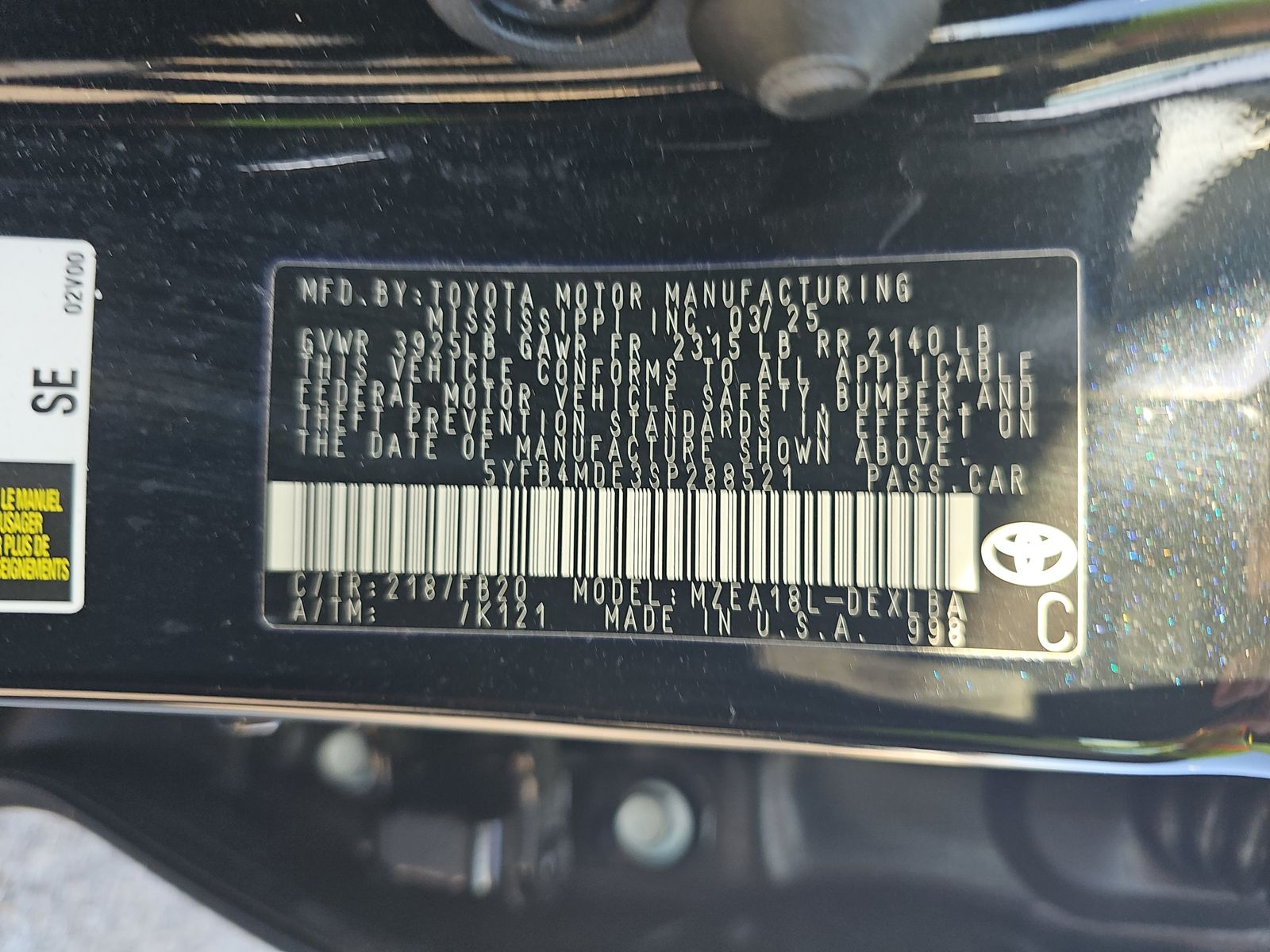 2025 Toyota Corolla LE FWD