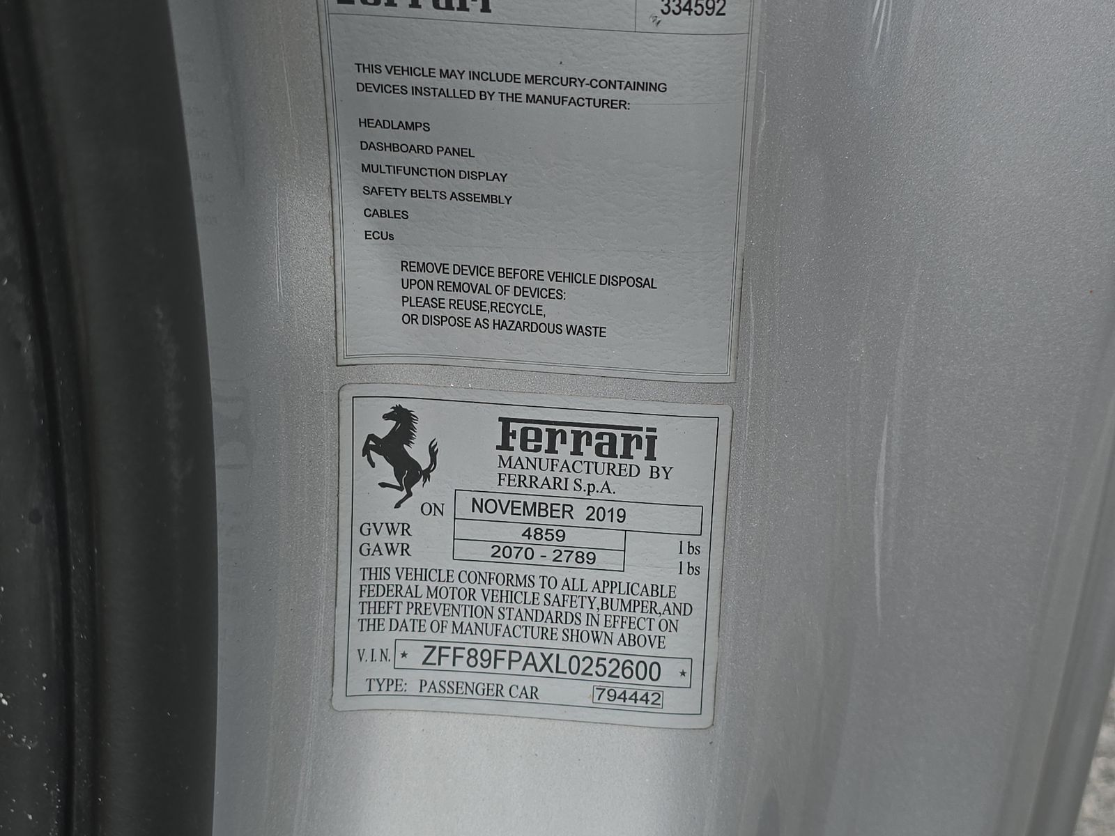 2020 Ferrari Portofino Base RWD