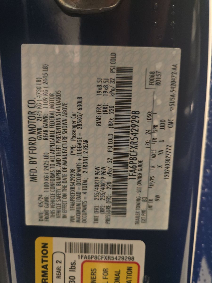 2024 Ford Mustang GT Premium RWD