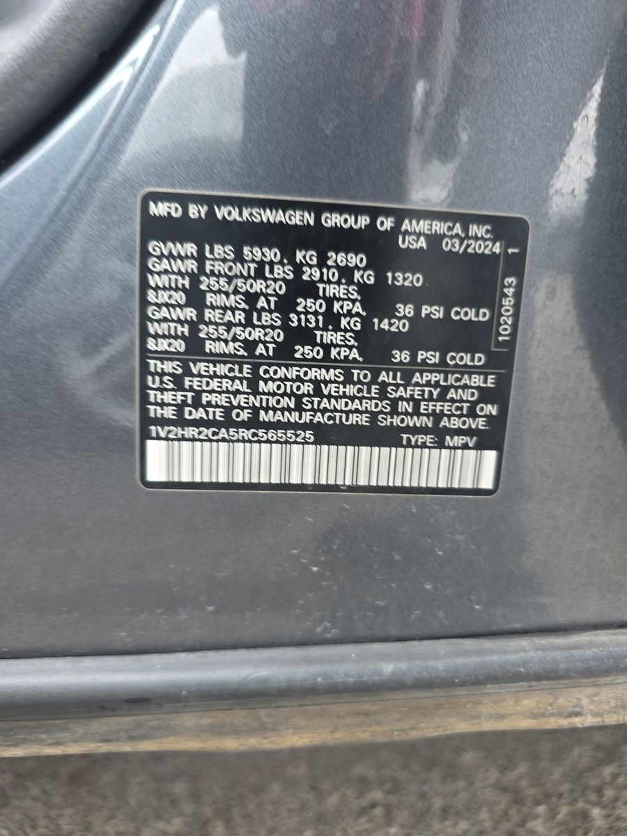 2024 Volkswagen Atlas 2.0T SE FWD