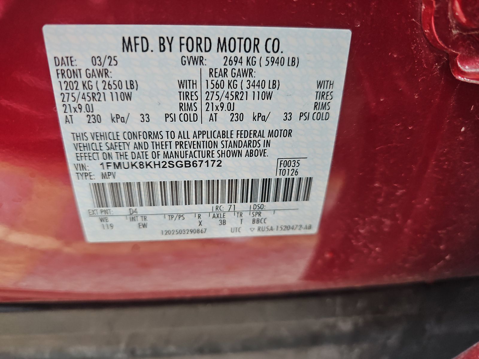 2025 Ford Explorer ST-Line AWD