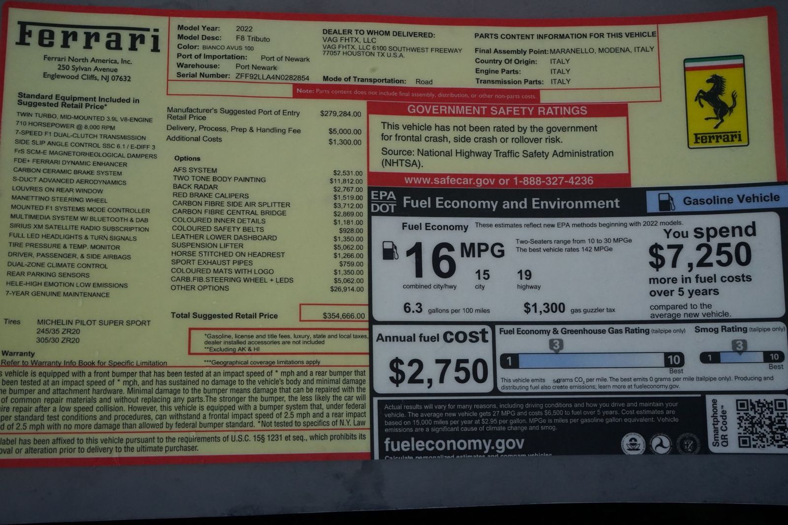 2022 Ferrari F8 Tributo RWD