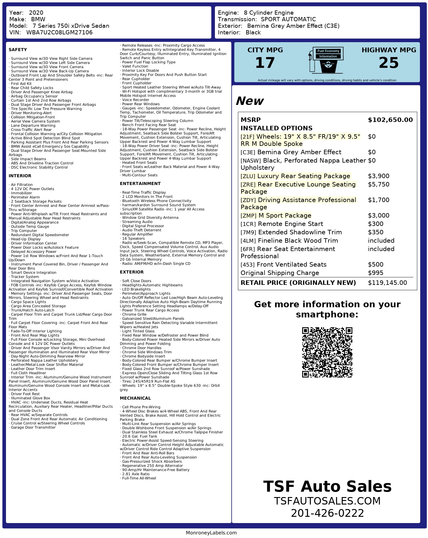 2020 BMW 7 Series 750i xDrive AWD