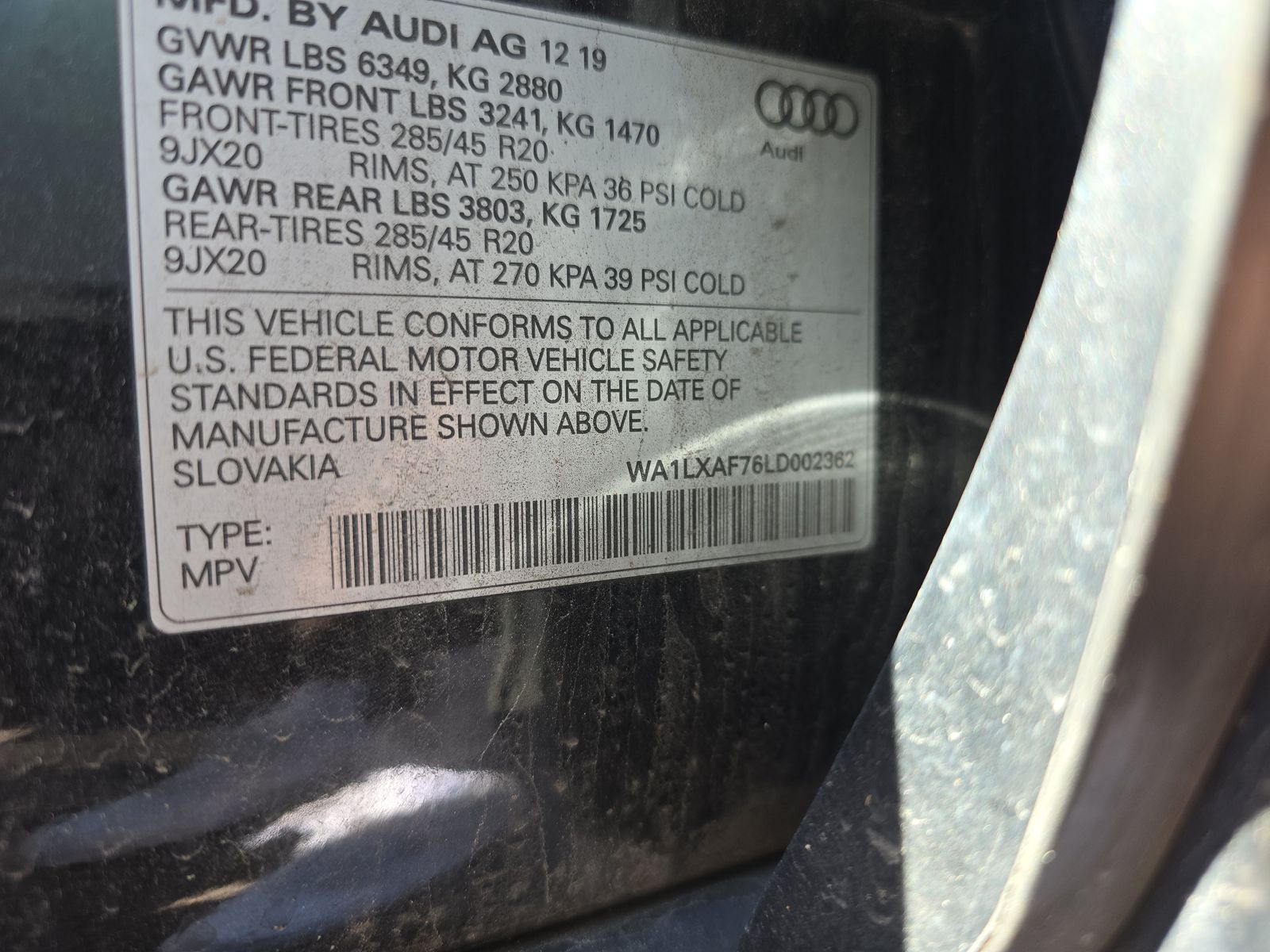 2020 Audi Q7 3.0T Premium Plus AWD