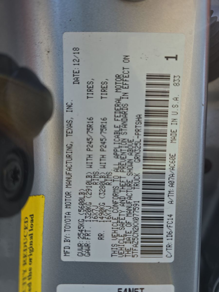 2019 Toyota Tacoma SR5 RWD