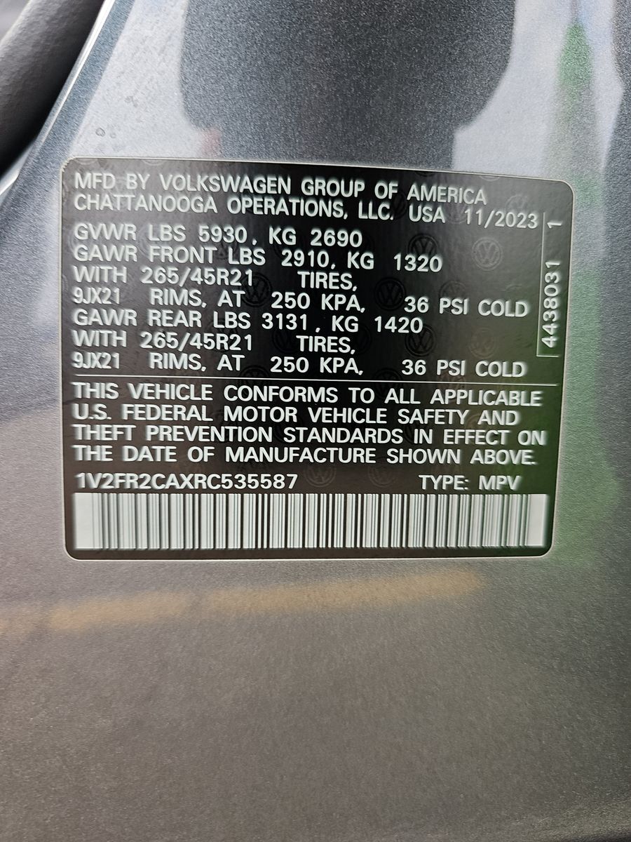 2024 Volkswagen Atlas 2.0T SEL Premium R-Line AWD