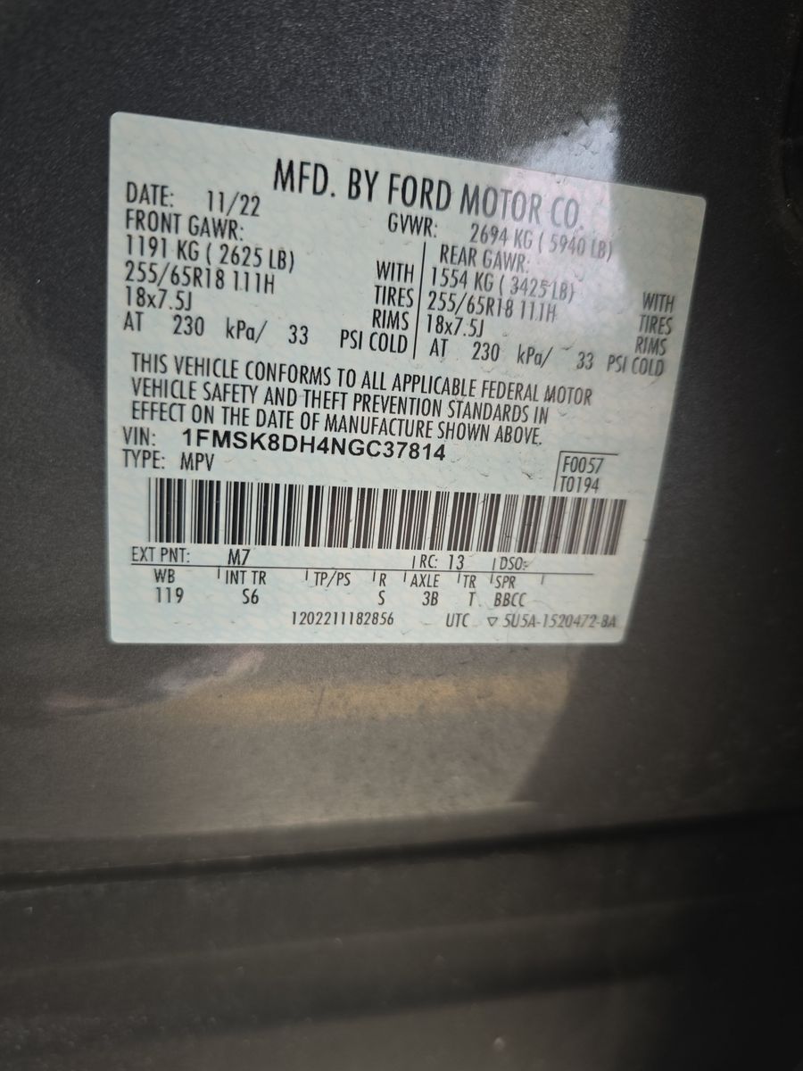 2022 Ford Explorer XLT AWD