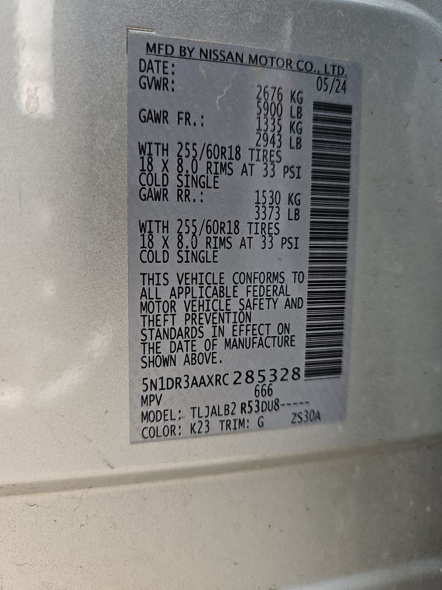 2024 Nissan Pathfinder S FWD