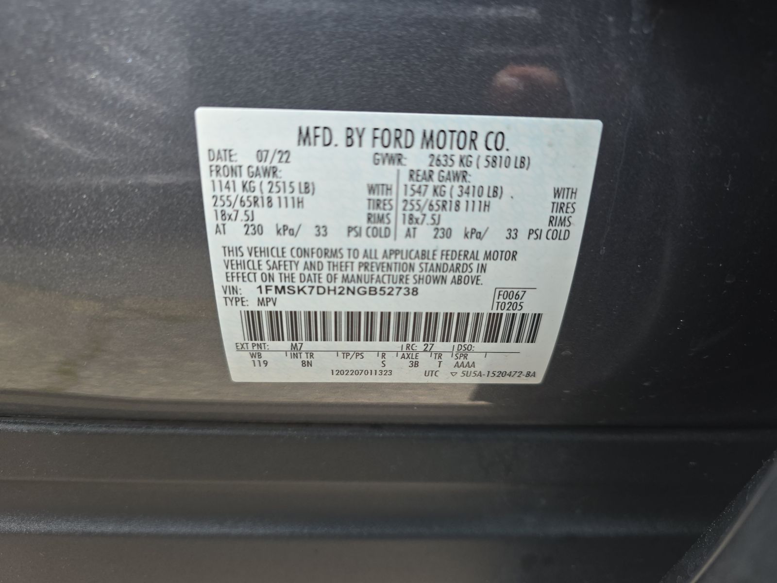 2022 Ford Explorer XLT RWD