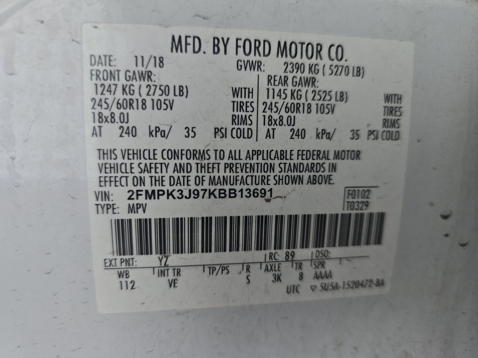 2019 Ford Edge SEL FWD