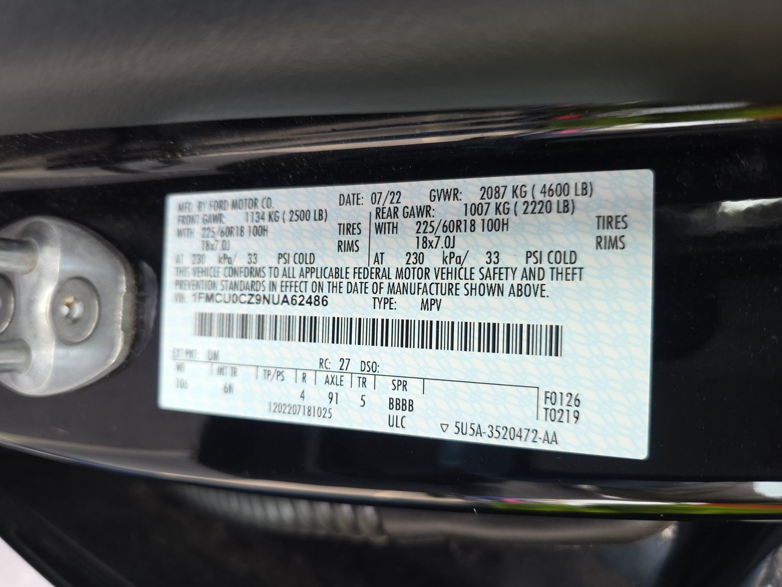 2022 Ford Escape Hybrid SEL FWD