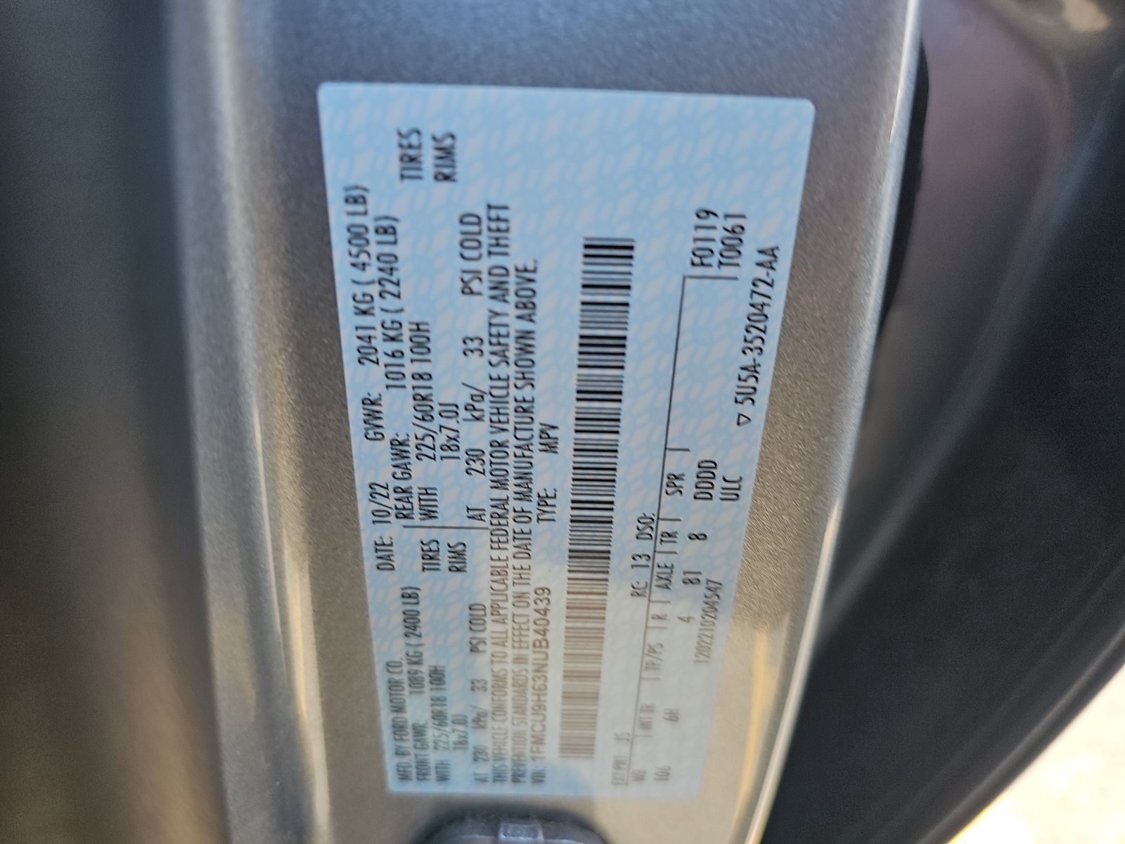 2022 Ford Escape SEL AWD