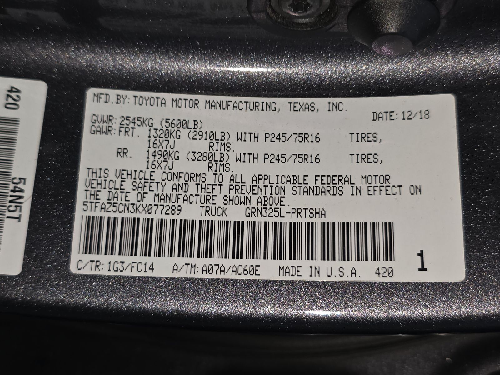 2019 Toyota Tacoma SR5 RWD