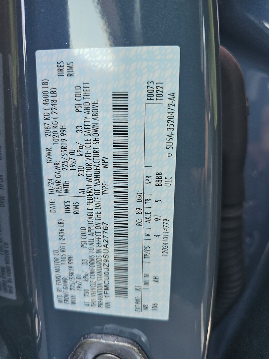 2025 Ford Escape Hybrid Platinum FWD