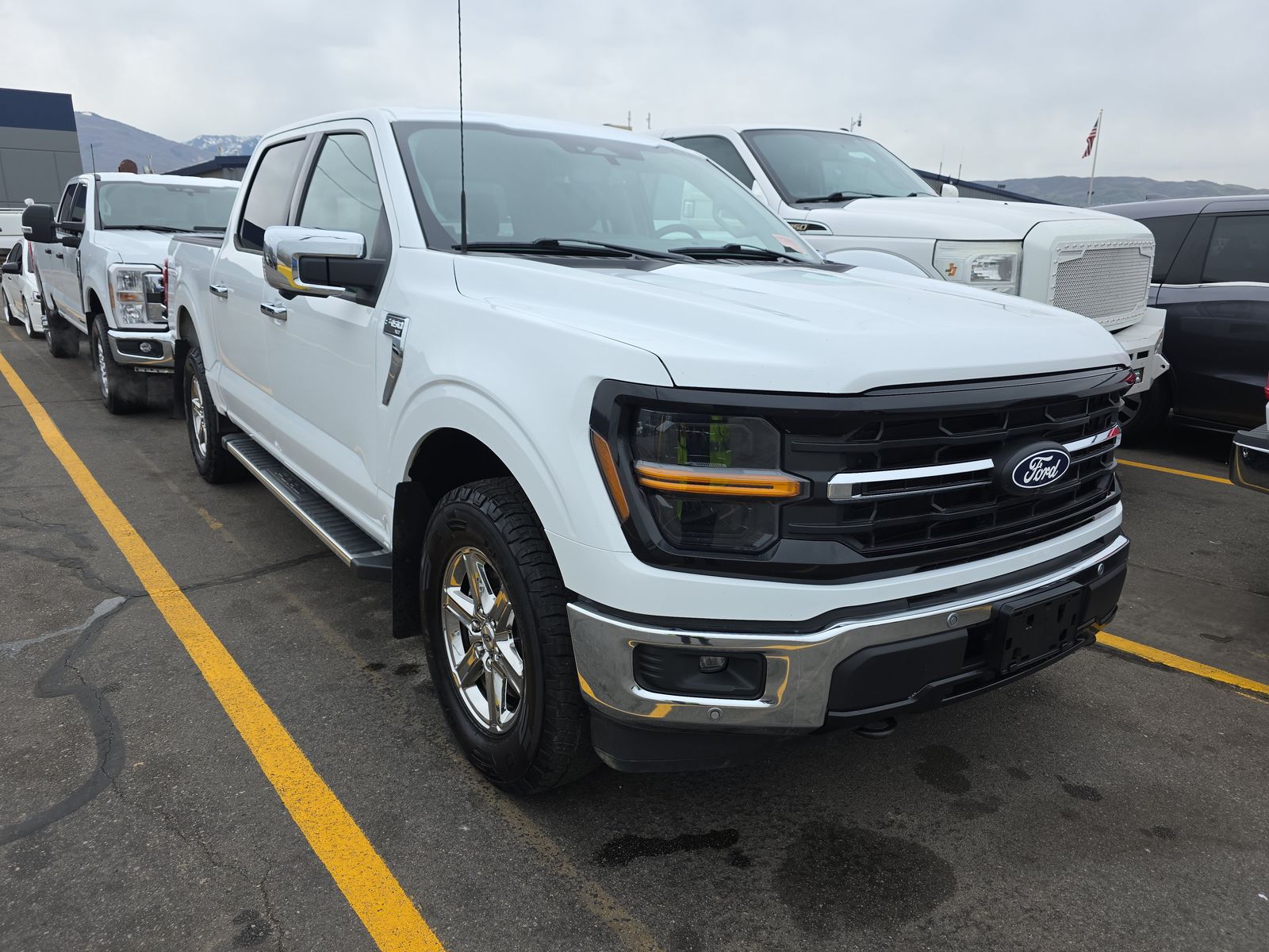 2024 FORD F150 XLT GAS WHITE SHORT BED SINGLE - Image 3