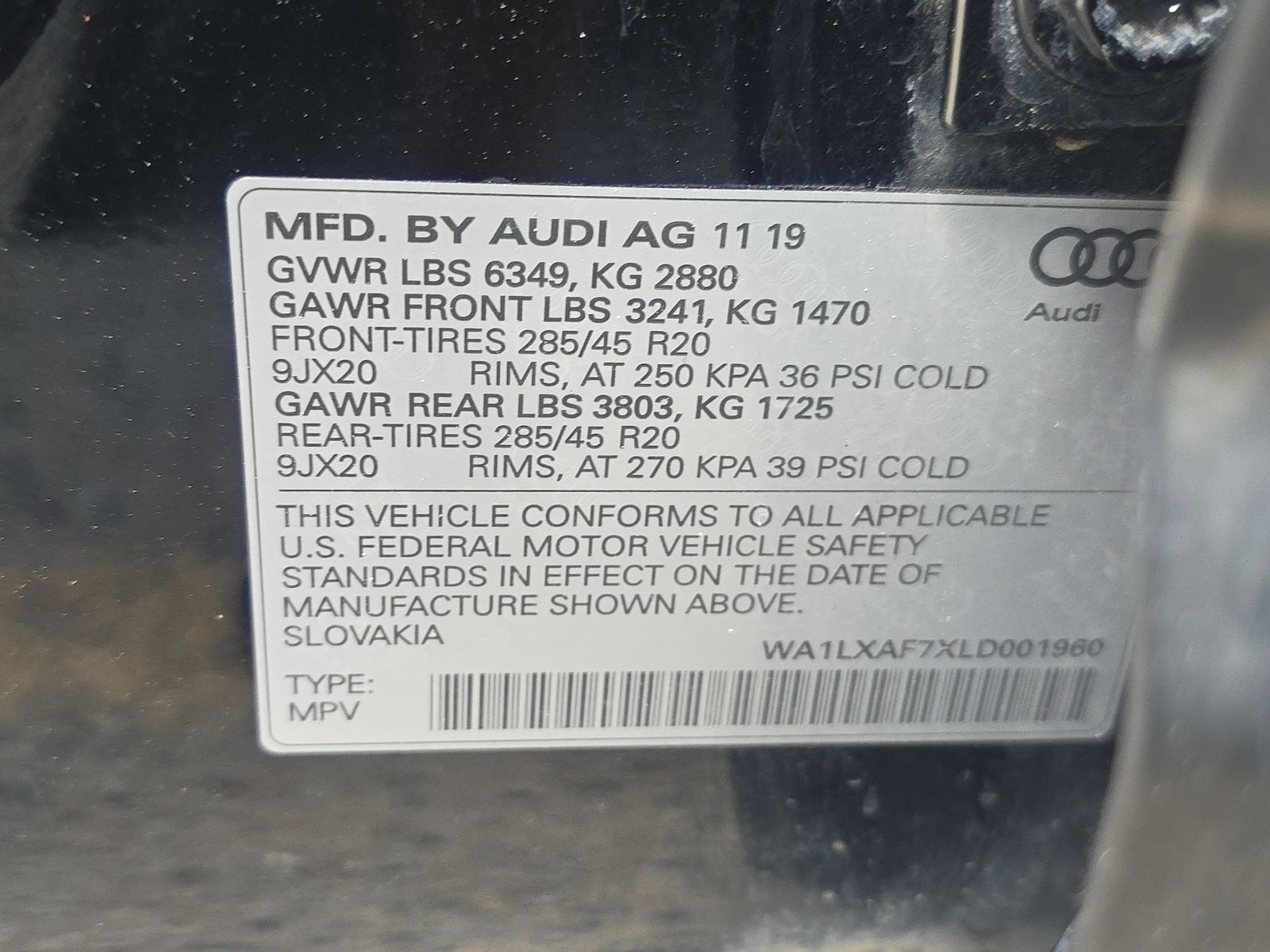 2020 Audi Q7 3.0T Premium Plus AWD