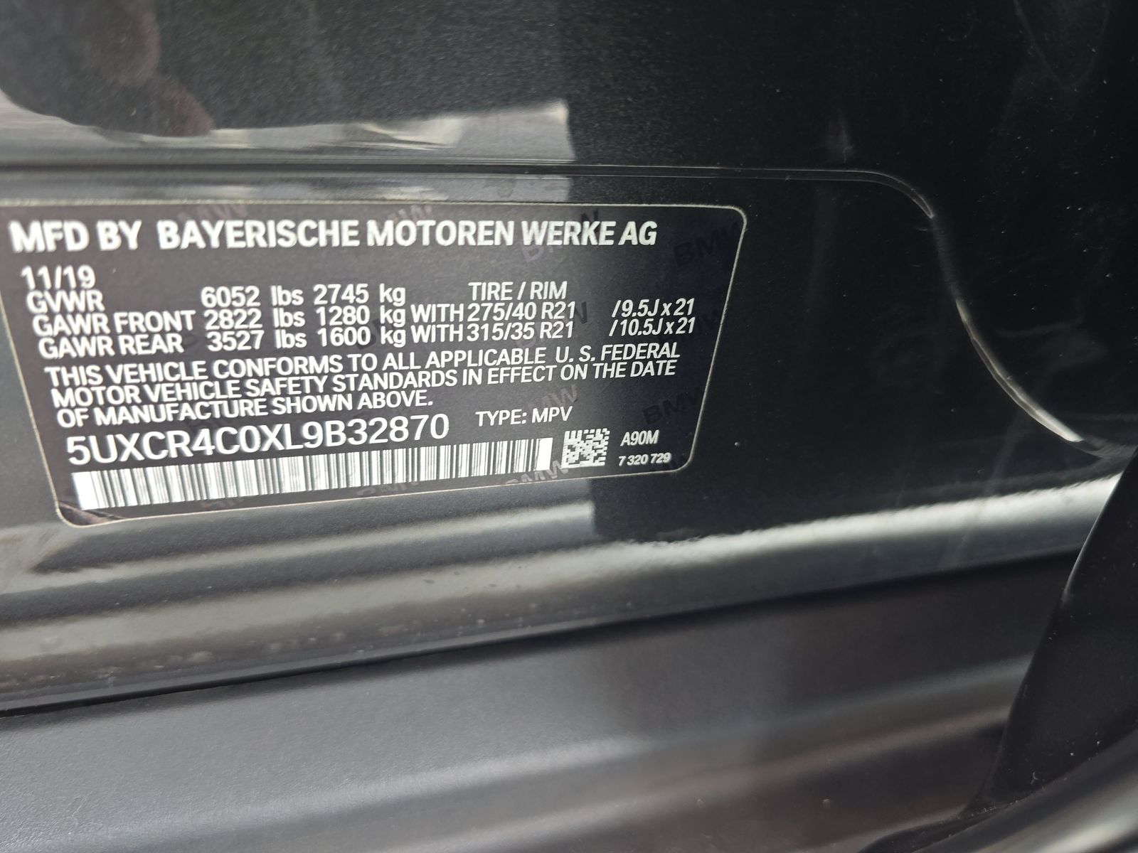 2020 BMW X5 sDrive40i RWD