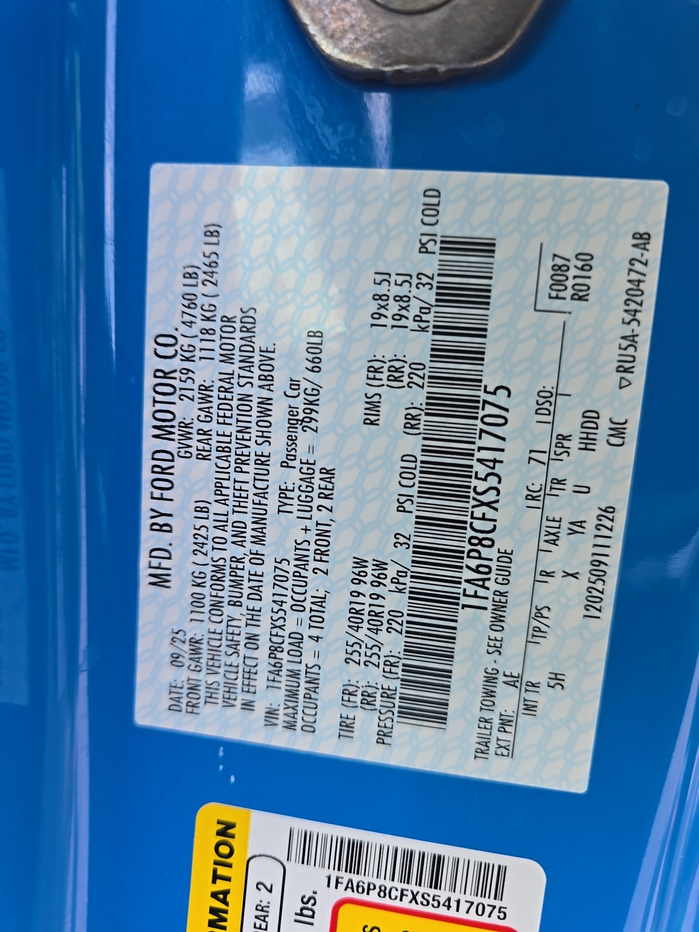 2025 Ford Mustang GT Premium RWD