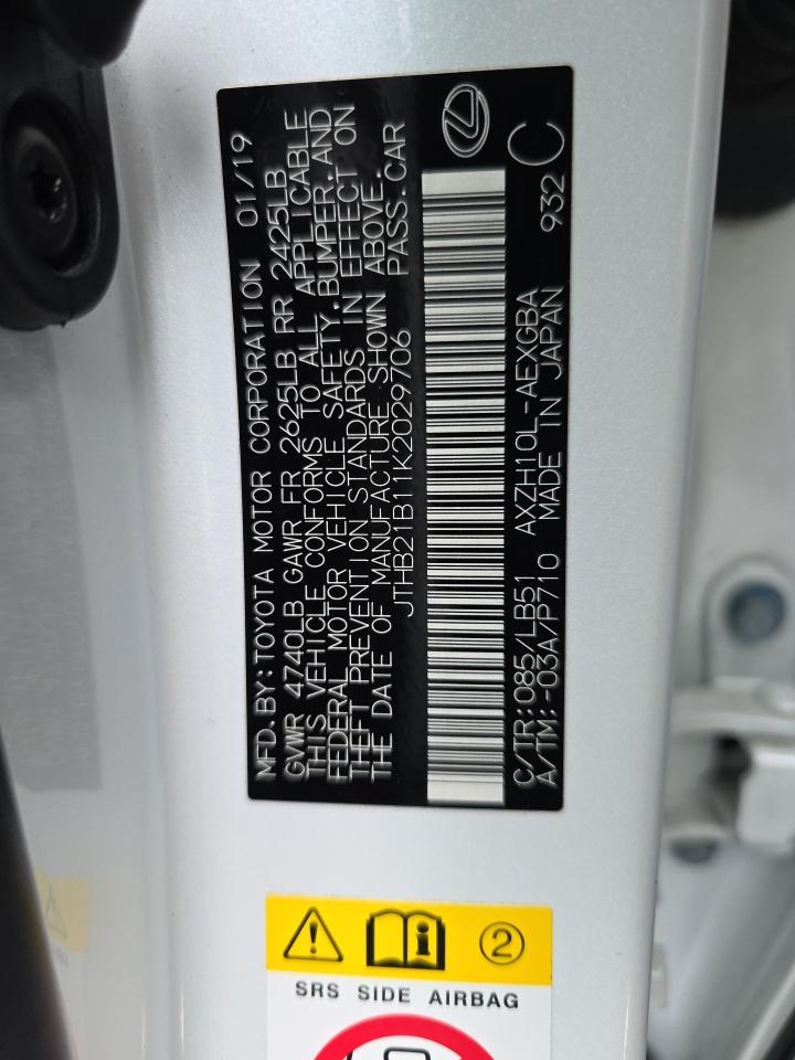 2019 Lexus ES ES 300h Luxury FWD