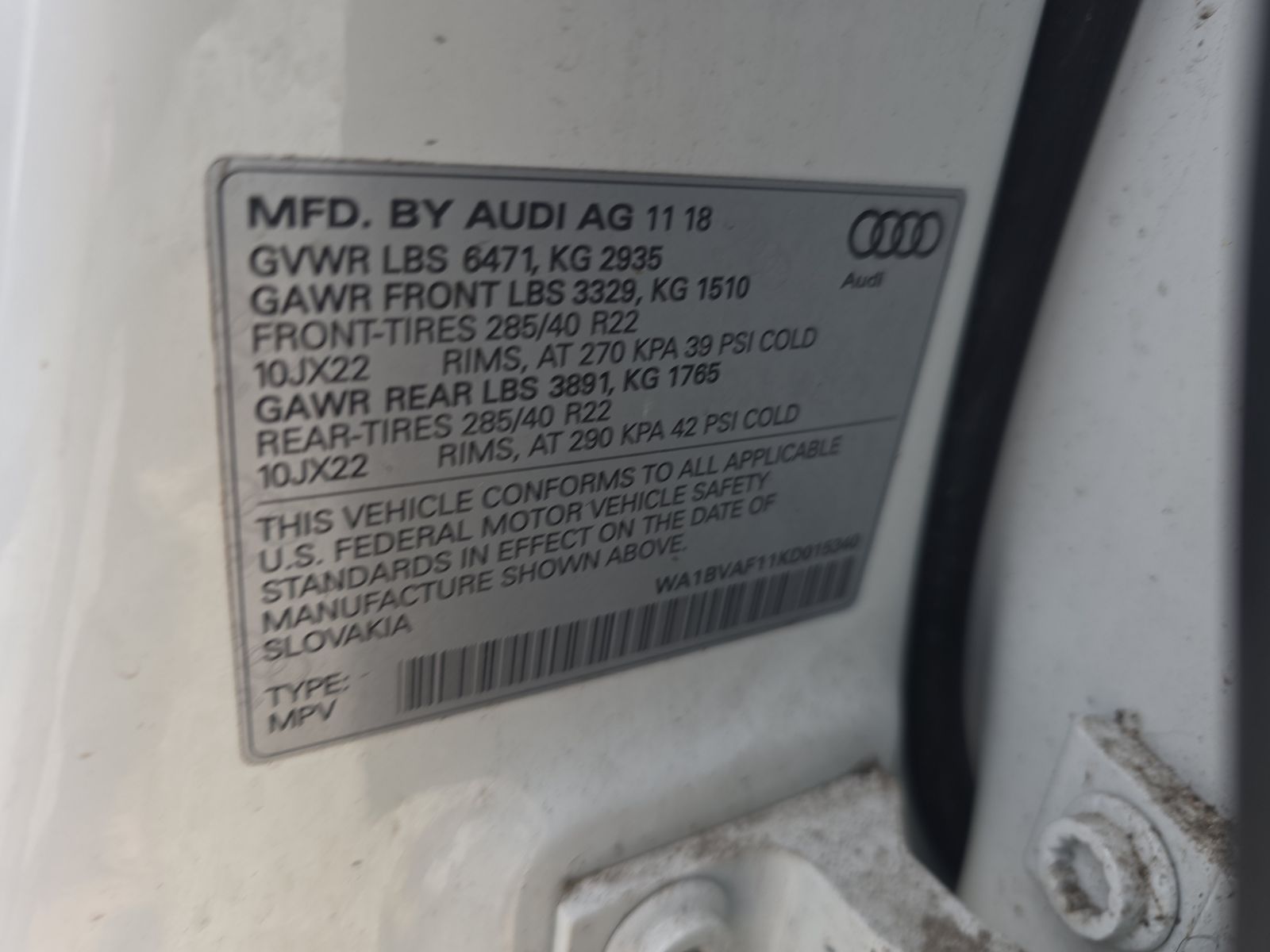 2019 Audi Q8 Premium Plus AWD