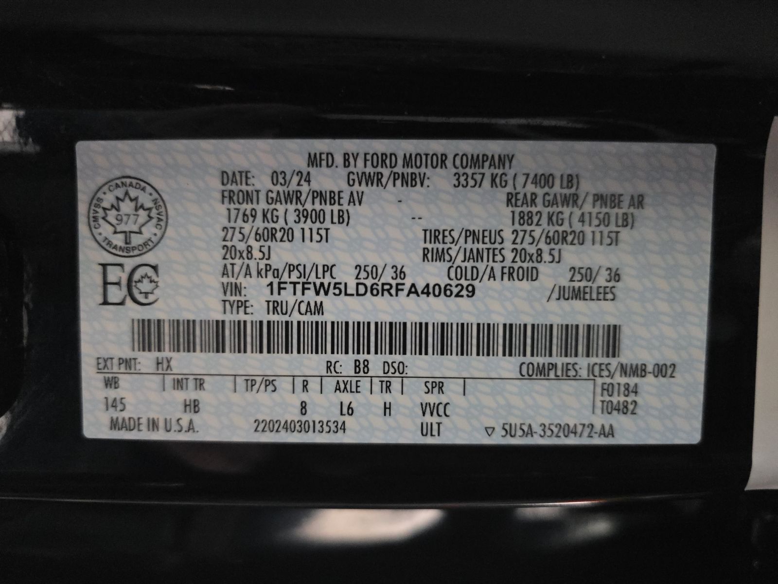 2024 Ford F-150 Hybrid Lariat AWD