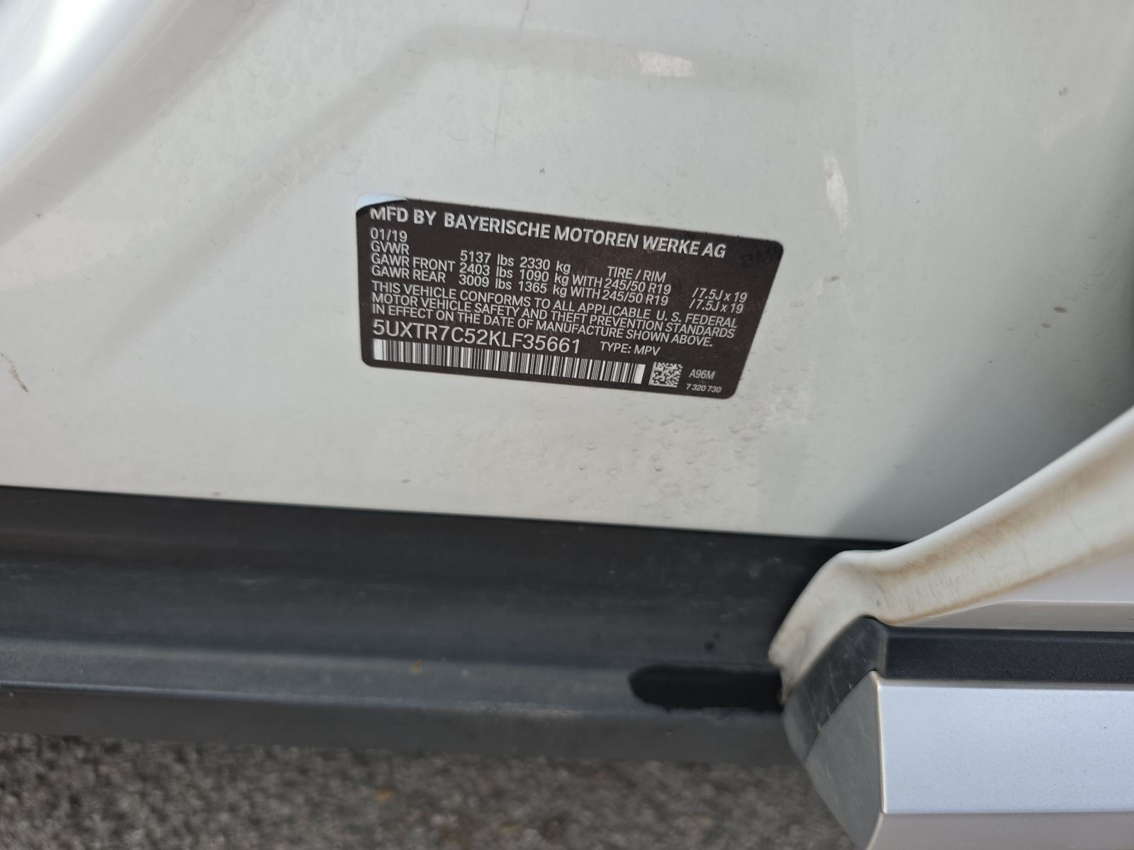 2019 BMW X3 sDrive30i RWD