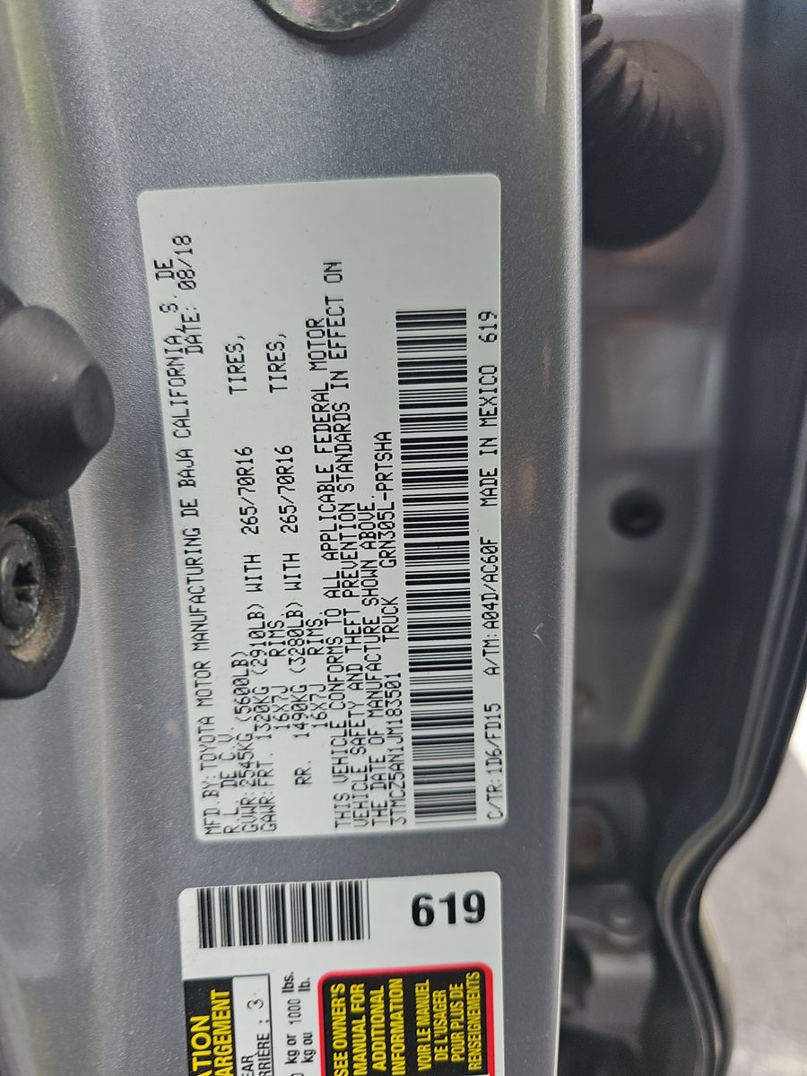 2018 Toyota Tacoma TRD Off-Road AWD