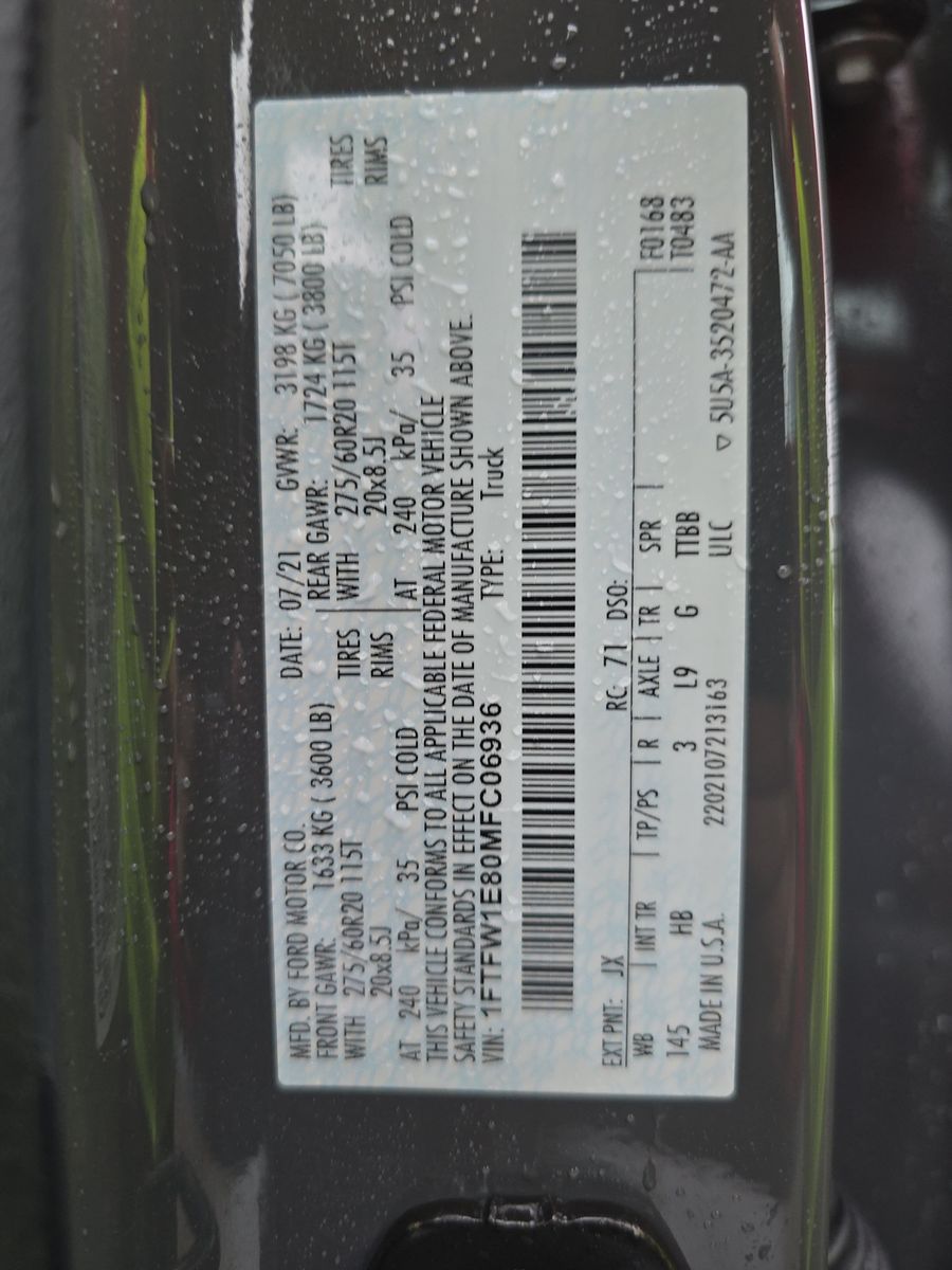 2021 Ford F-150 Lariat AWD