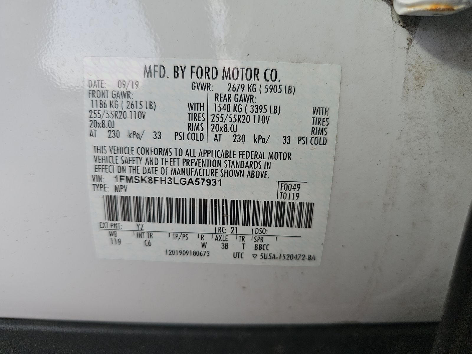 2020 Ford Explorer Limited AWD