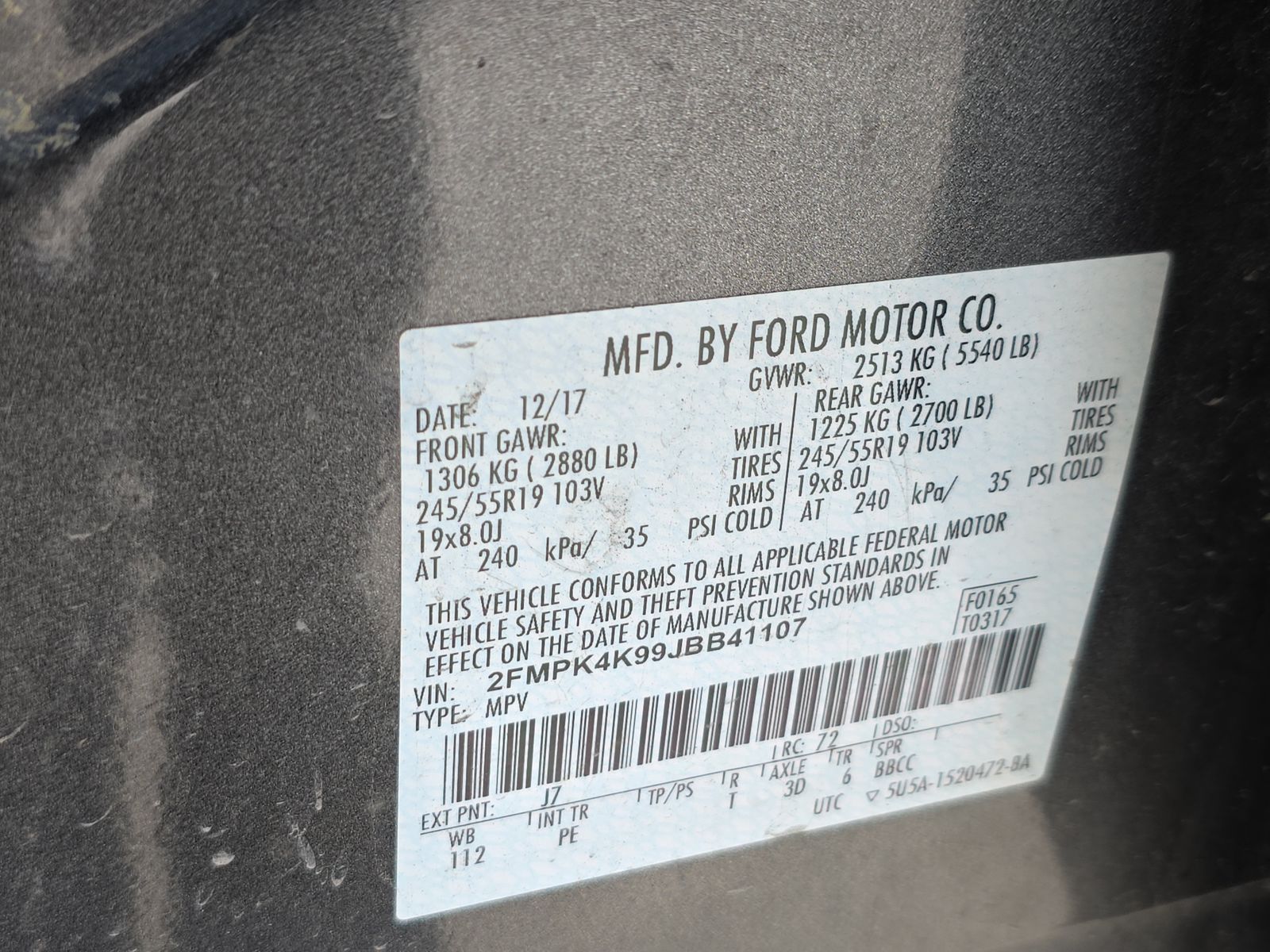 2018 Ford Edge Titanium AWD