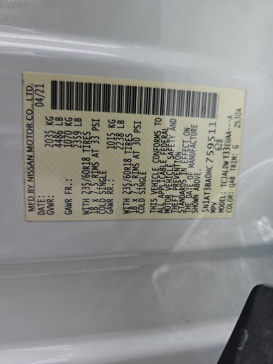 2021 Nissan Rogue SV FWD