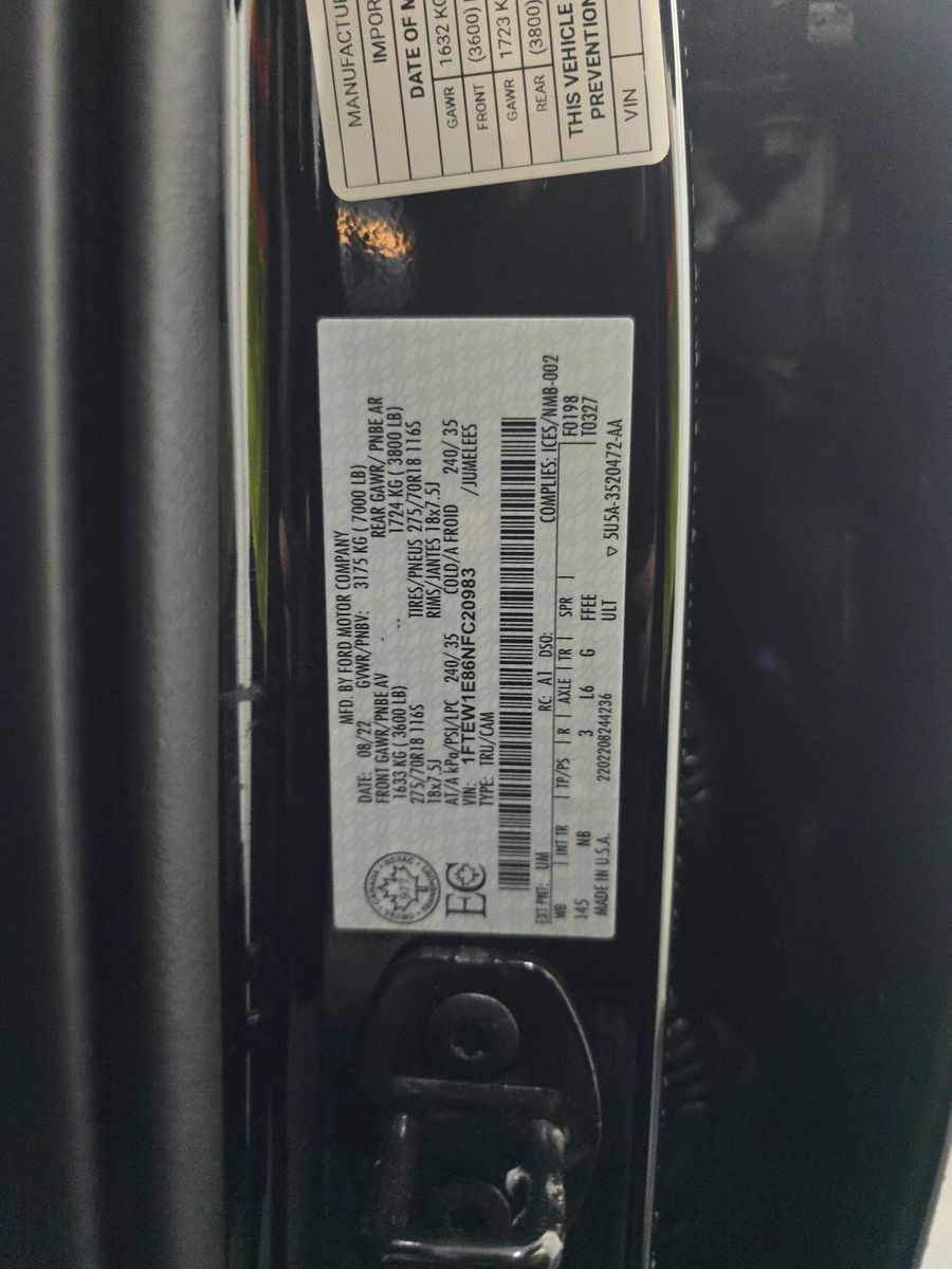 2022 Ford F-150 Tremor AWD