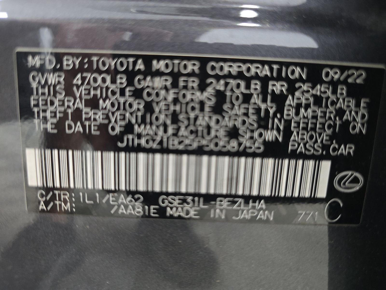 2023 Lexus IS IS 350 F SPORT RWD