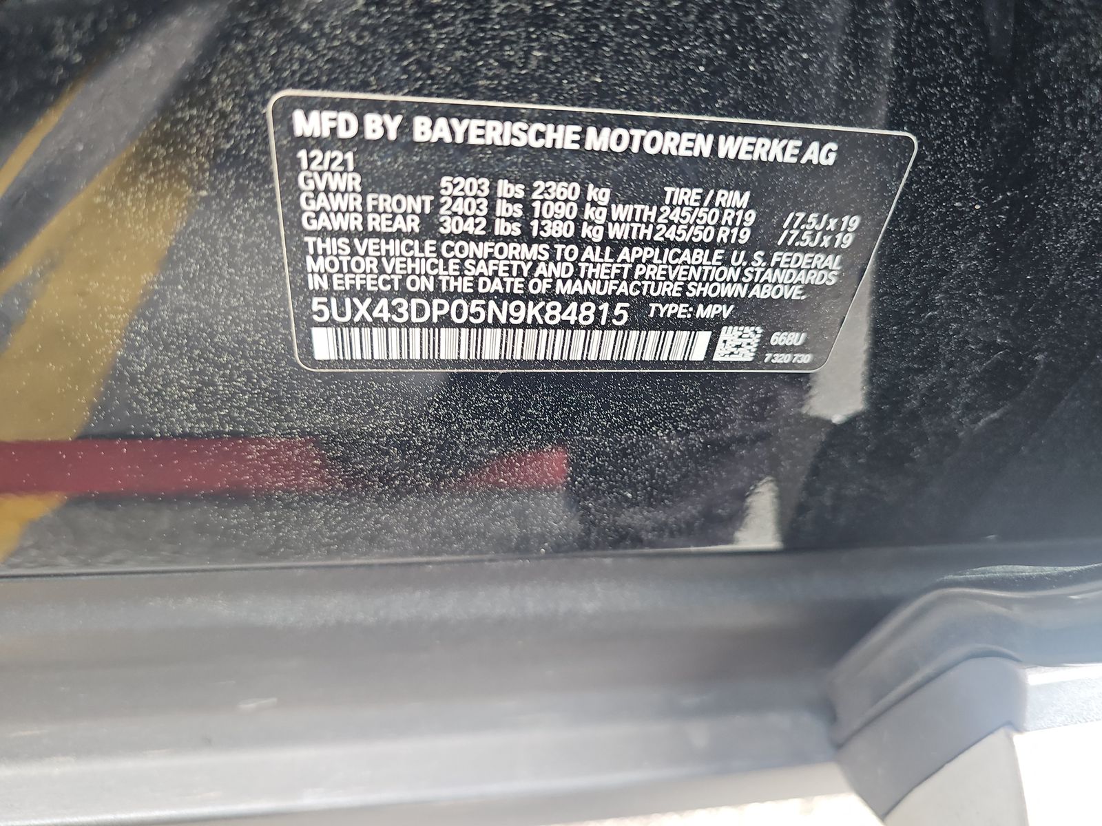 2022 BMW X3 sDrive30i RWD