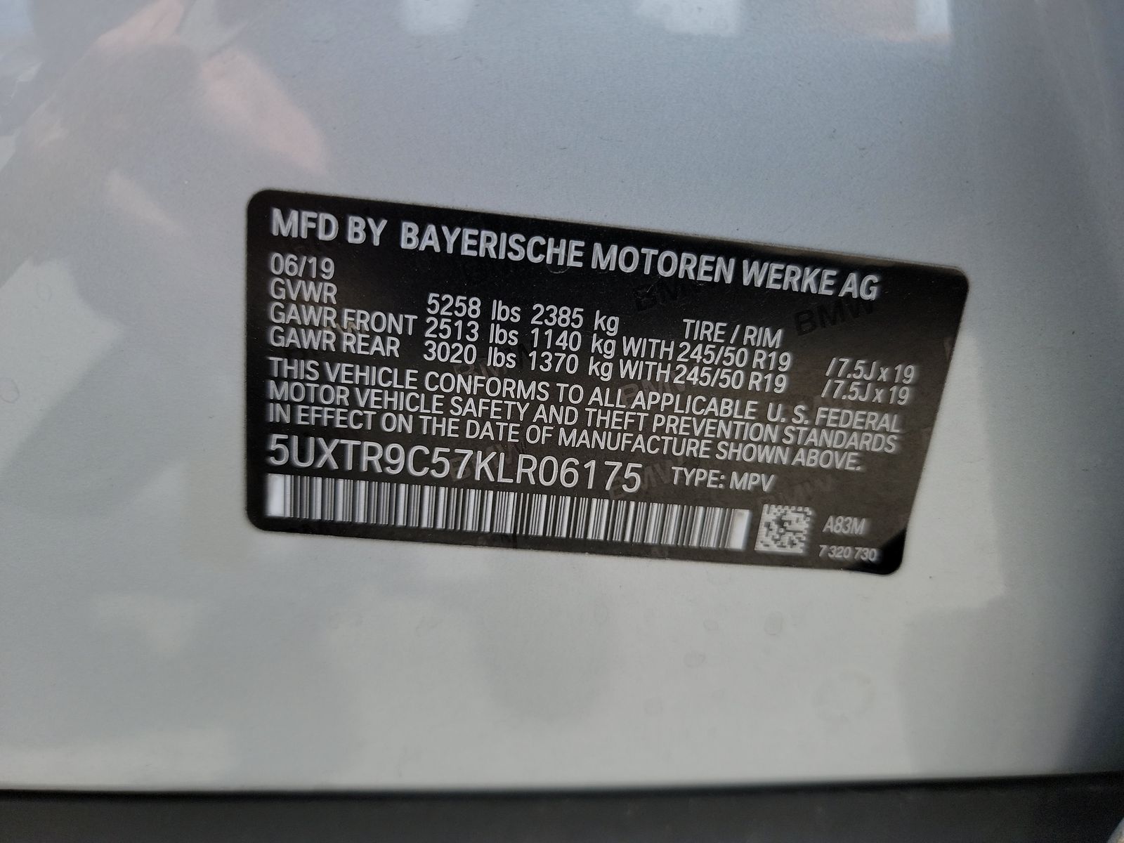 2019 BMW X3 xDrive30i AWD